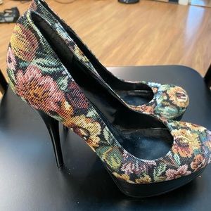 Colorful Flower High Heels